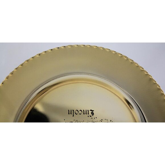 English Gothic Historic Lincoln Cathedral, UK 24K Gold Plated Collectible Plate - Picture 9 of 16